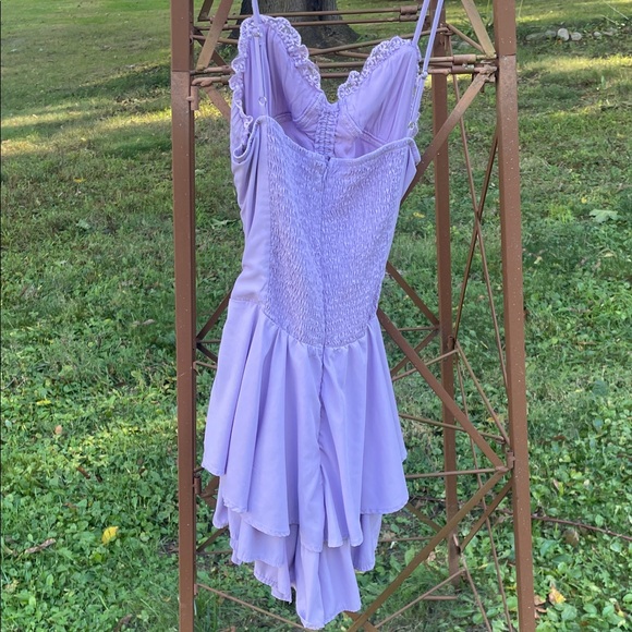 Lavender Ruffled Romper - Picture 5 of 7